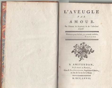 l'aveugle par amour translation.